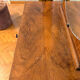 Art Deco walnut dressing table with round mirror – Vintage