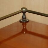 Victorian high chest of drawers in walnut with a bronze gallery.