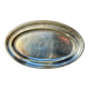 Ancien beau plat ovale en métal blanc argenterie