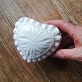 White porcelain heart-shaped box