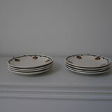 Set of 4 dessert plates Badonviller - Barcarolle pattern