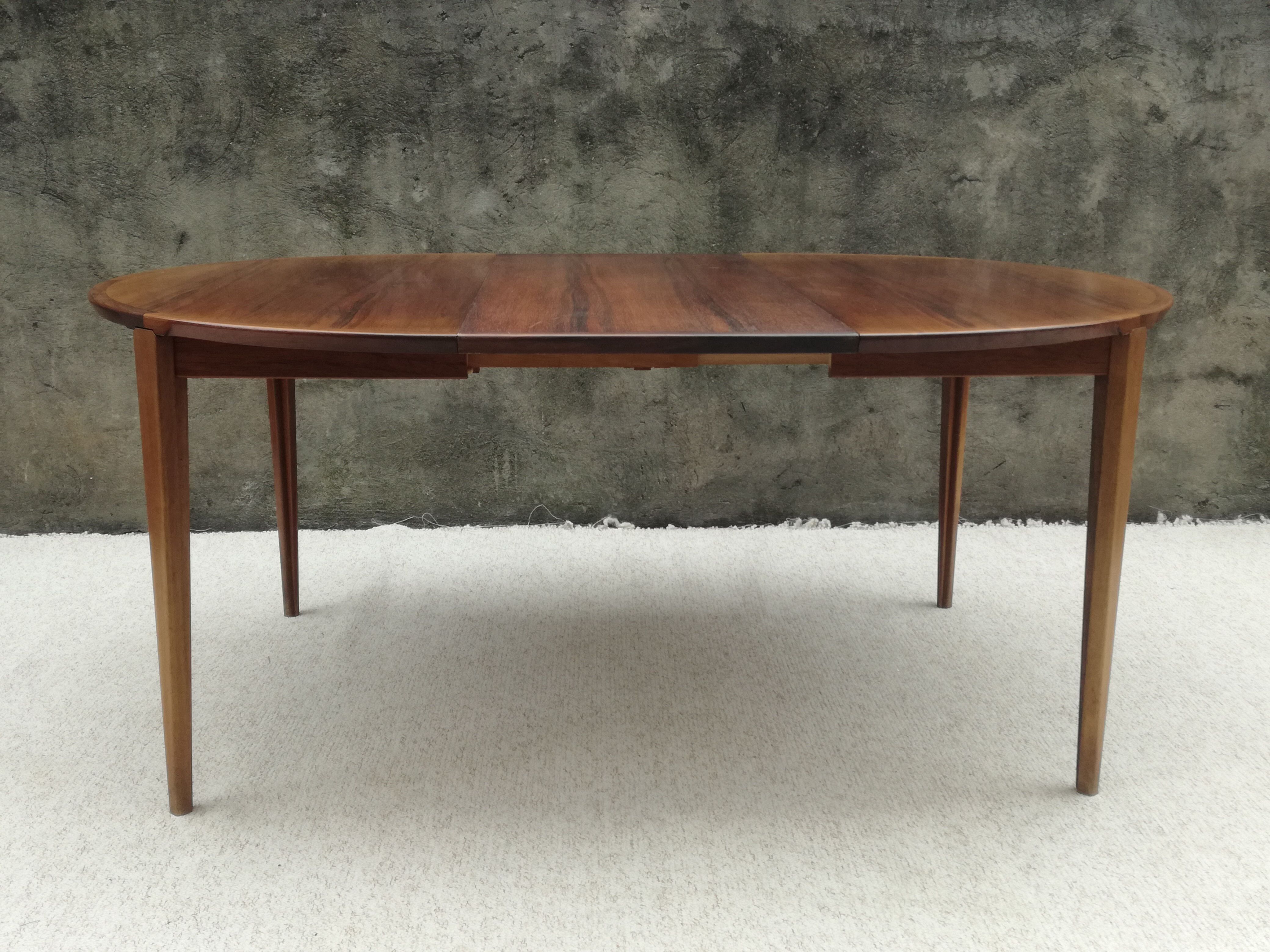 Palissandre Dining Room Table by Henry Rosengren Hansen, Denmark, 1960s