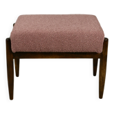 Tabouret rose bouclé par Homa, années 1970