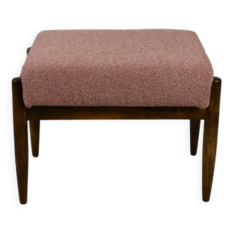 Tabouret rose bouclé par Homa, années 1970