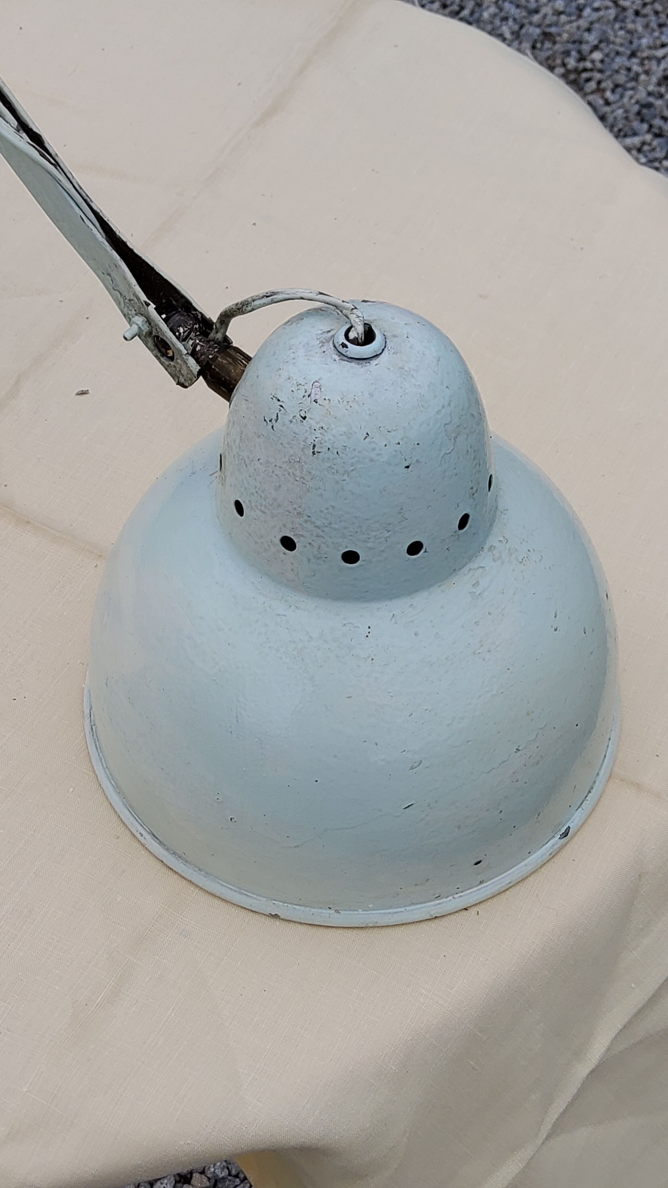 Adjustable metal accordion wall lamp from the 50s aluminum lampshade