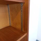Large vintage oak wood bookcase shelf from the 50s 60s