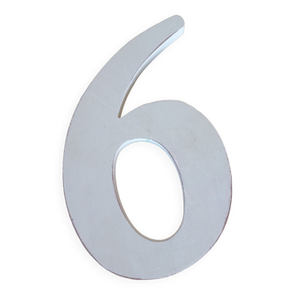 Number 6 white wooden