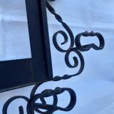 Art deco wrought iron coat hanger