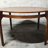 Vintage convertible teak table