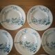 Lot 10 round plates old earthenware longwy Cute birds iron earth ø 23 cm