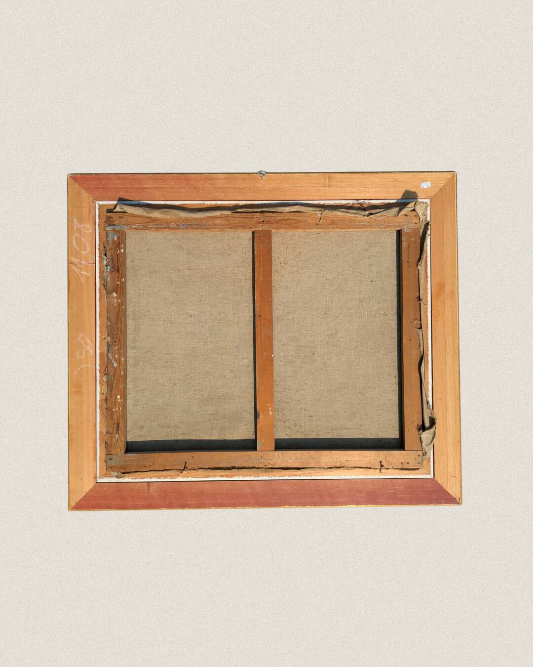 Tableau huile sur toile, chèvres et paysannes, 1930