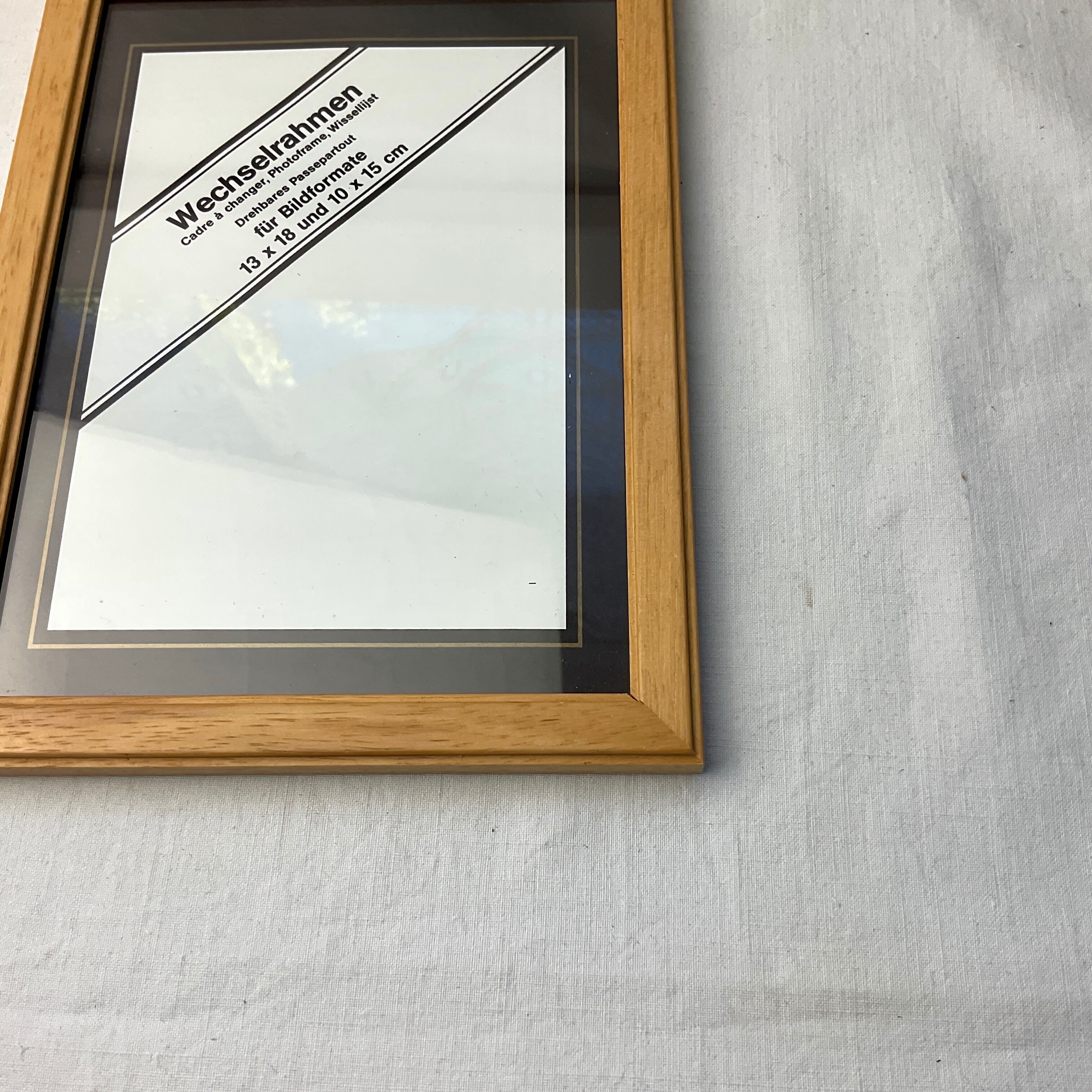 Old frame in light wood