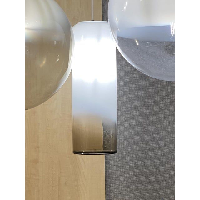 Contemporary smoked-fumè vanished white in murano