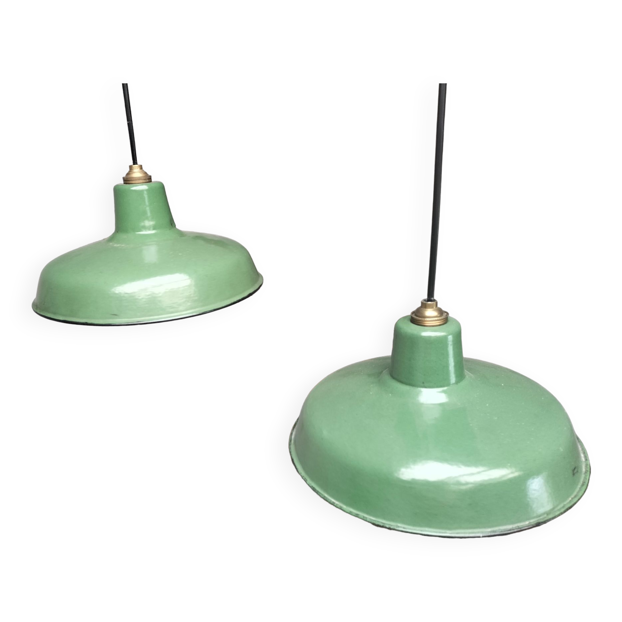 Paire de lampes industrielles