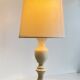 Vintage White-Cream Lacquered WOOD LAMP