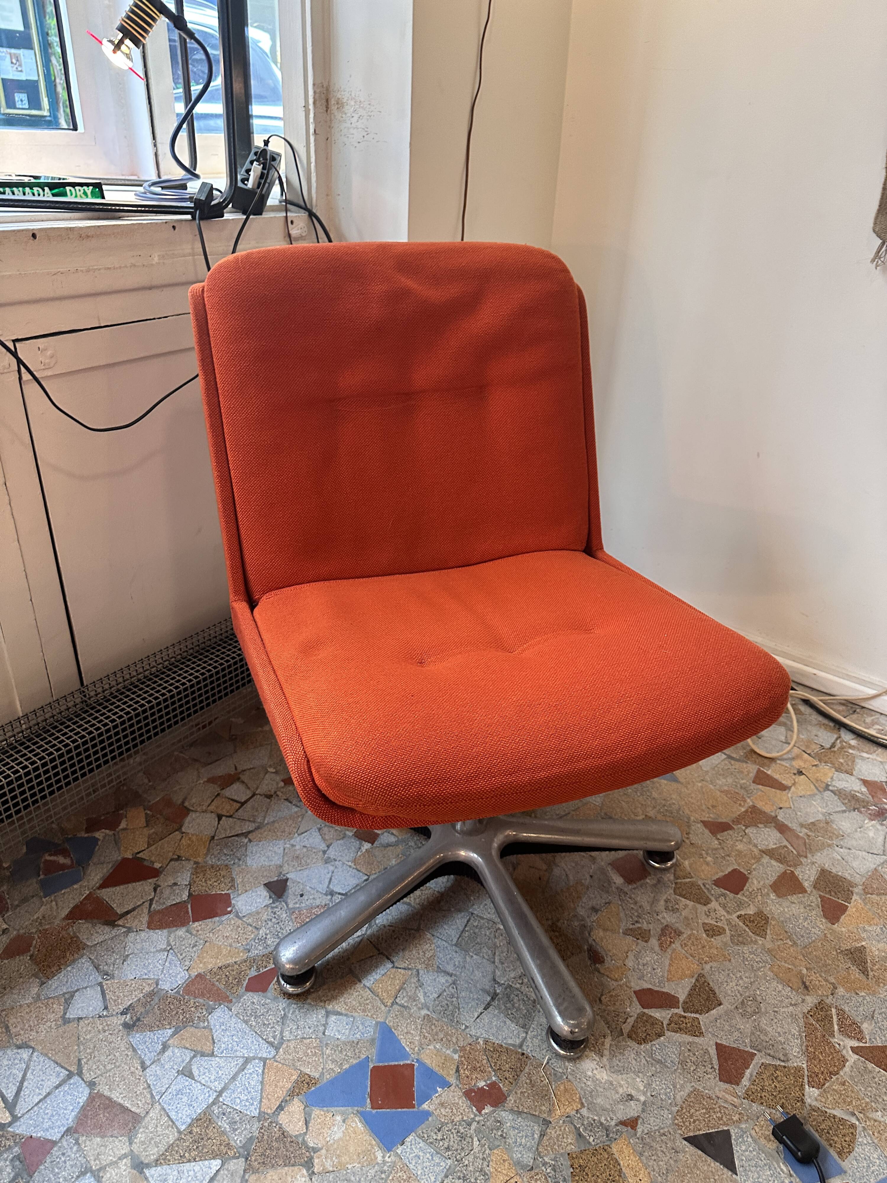 Orange armchairs