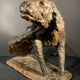 Sculpture animalière, chien en grès émaillé, 1960