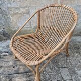 Vintage rattan armchair