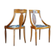 Paire de chaises gondoles tapissées Clarke & Clarke