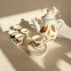 Vintage coffee service Longchamp – French earthenware, 1970s