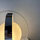 Lampe de table vintage, chrome et opaline, France 1970
