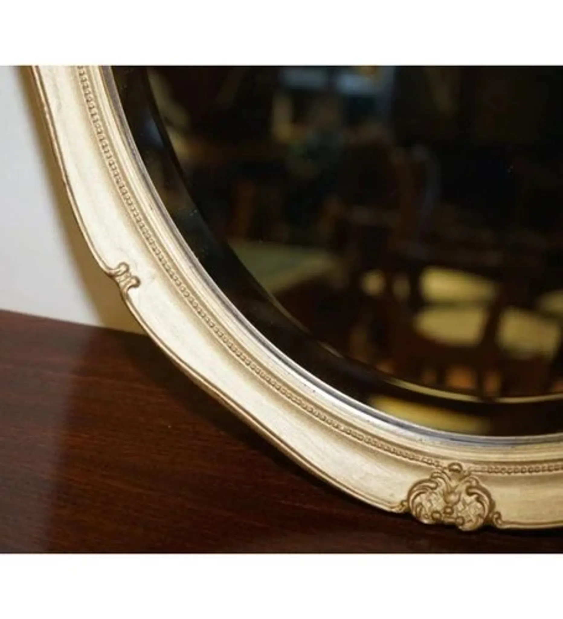 Vintage Oval Gold Mirror