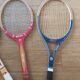 Series of 3 vintage tennis rackets
