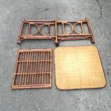 Square rattan side table 62x62