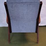 Scandinavian armchair in wood and fabric from the 50s