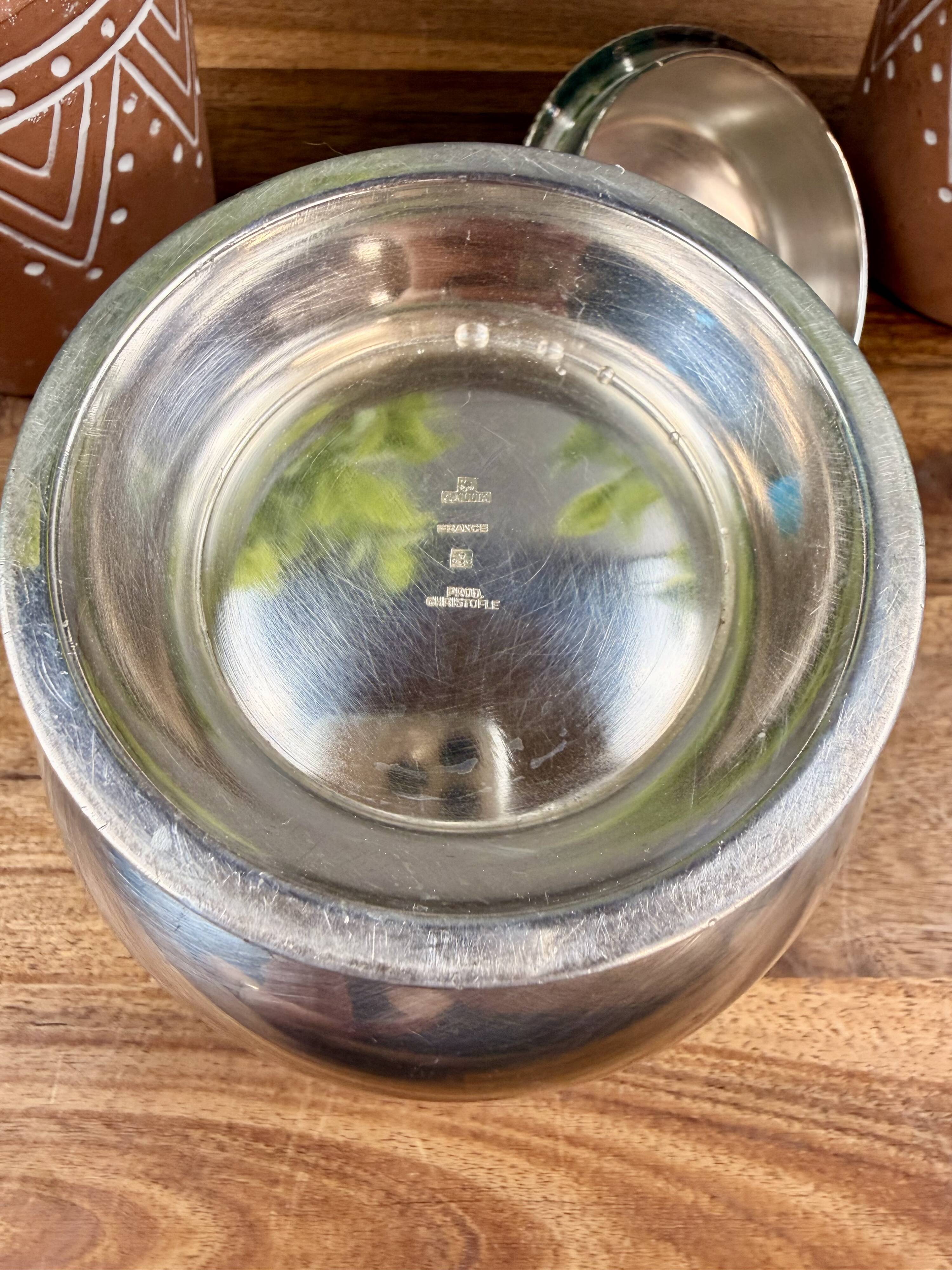 Silver-plated sugar bowl Gallia Christofle with lid