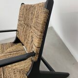 Pair of armchairs by Olivier de Schrijver in wild straw