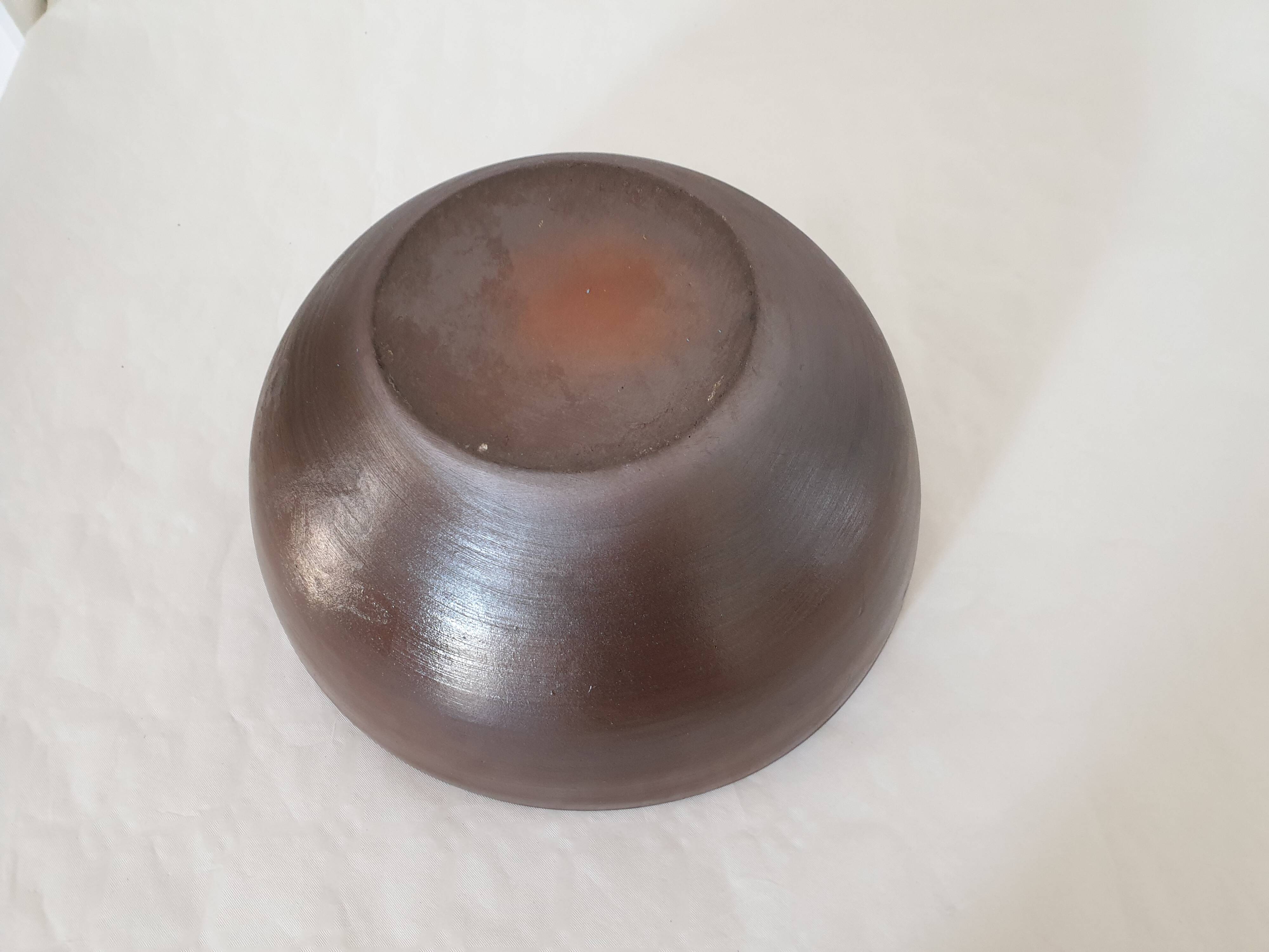 Large stoneware salad bowl Ø 30cm - Signature to identify La Borne? Puisaye?