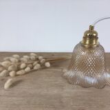 Amber tulip walking lamp