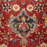 Vintage persian carpet handwoven red wool khorasan area rug- 338x243cm