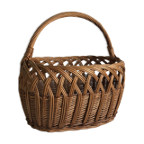 Braided wicker basket