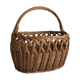 Braided wicker basket