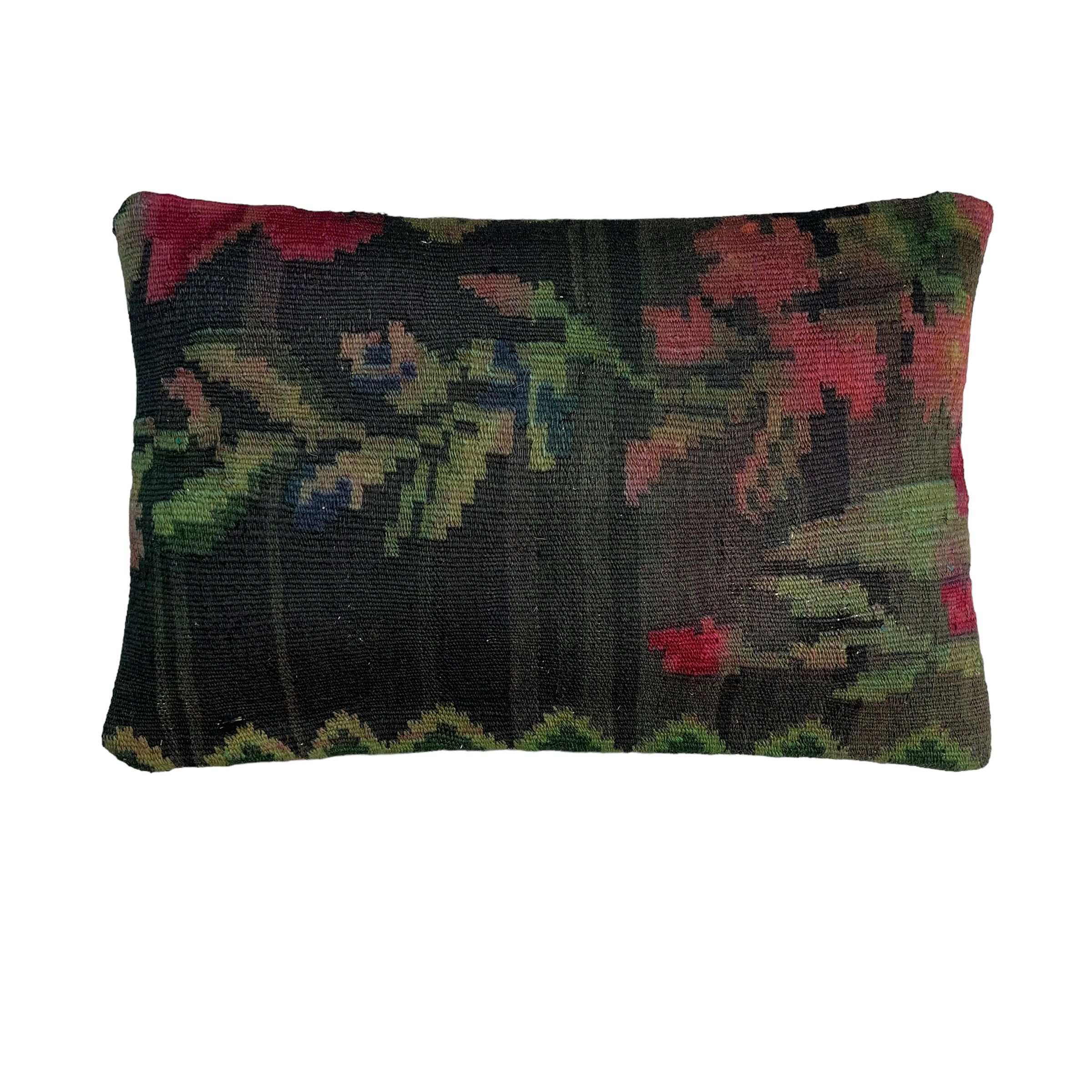 Vintage turkish kilim cushion cover 30x50cm