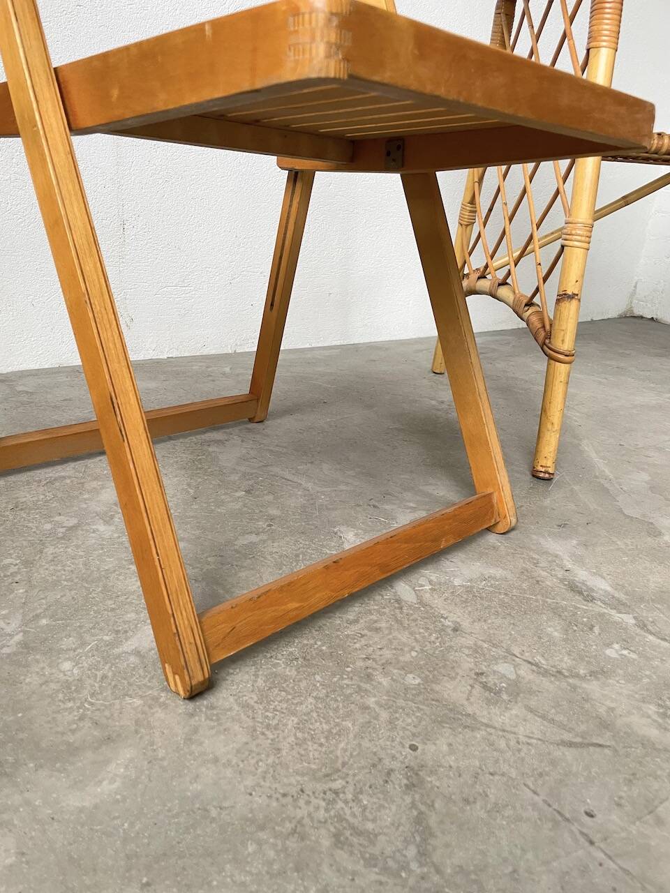 Bureau rotin Louis Sognot et sa chaise