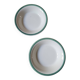 Set of 2 opaque porcelain soup plates