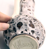 Small Vase like amphora Fat Lava in brutalist style signature of Vallauris