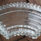 Wooden and glass serving tray