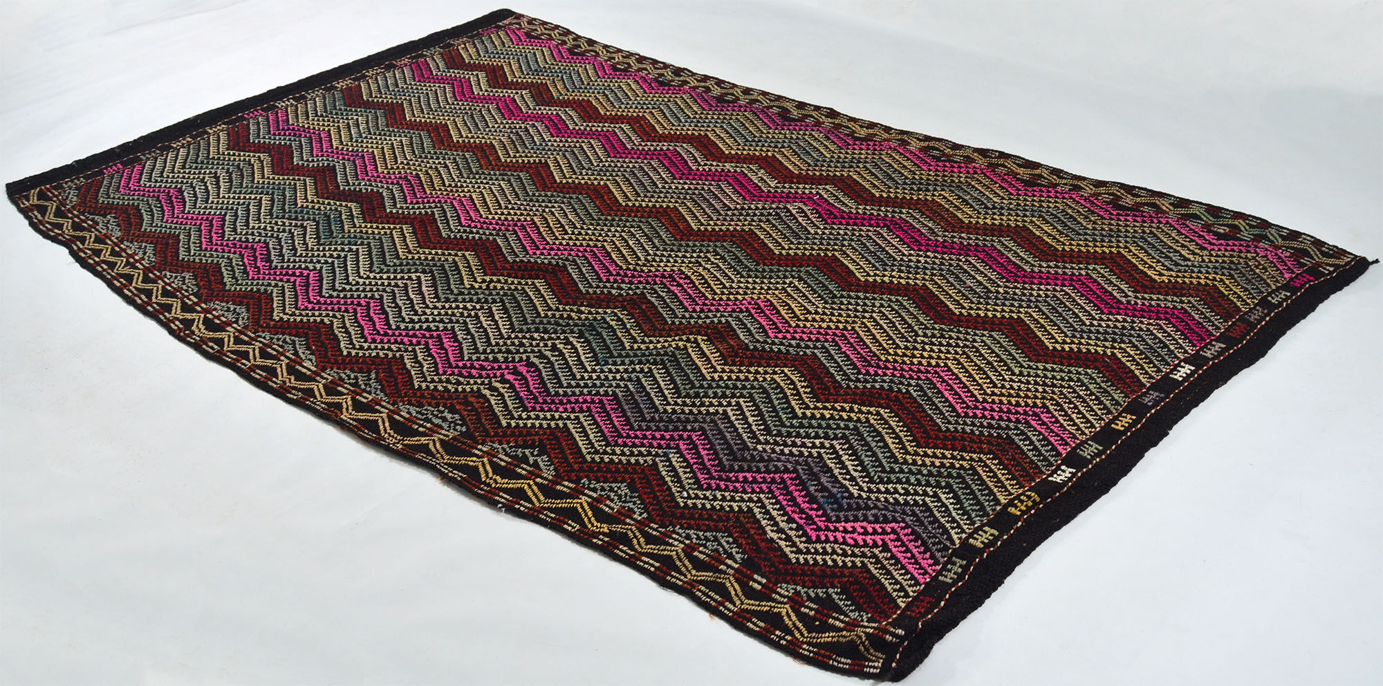 Anatolian handmade kilim rug 285 cm x 173 cm