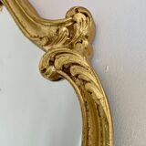 Miroir doré de style baroque Louis XV