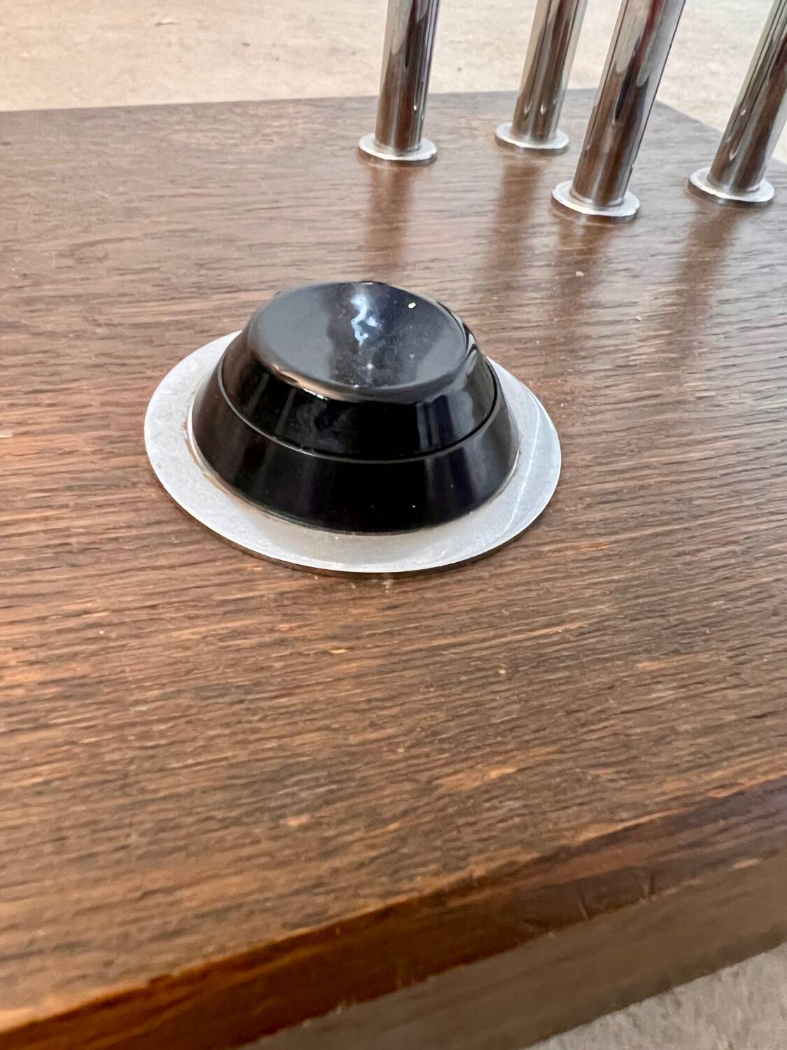 Old metal table lamp Italian design Gioffredo REGGIANI 70s vintage 4 lights