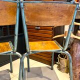 Pair of vintage school chairs