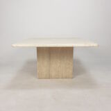 Italian Travertine Coffee Table, 1980s