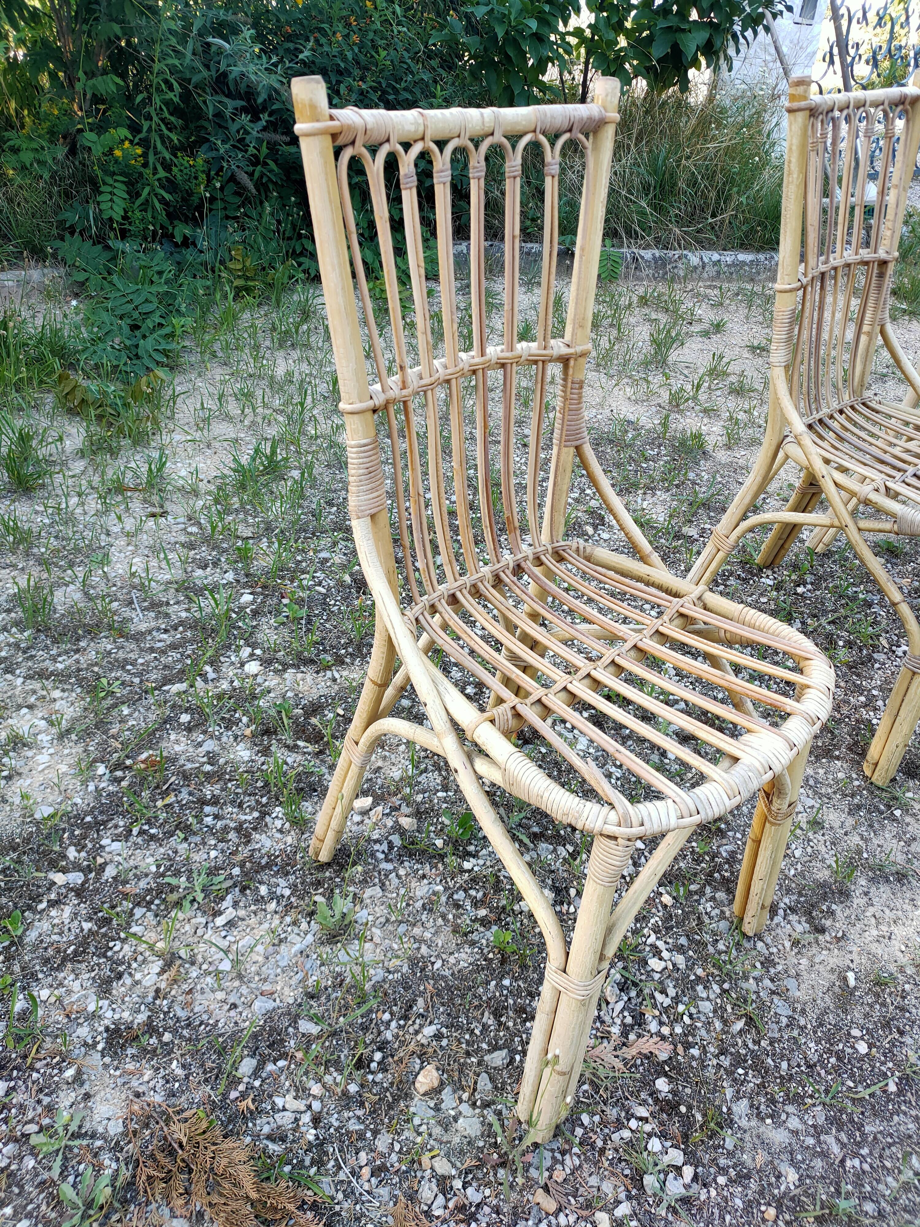 4 rattan chairs