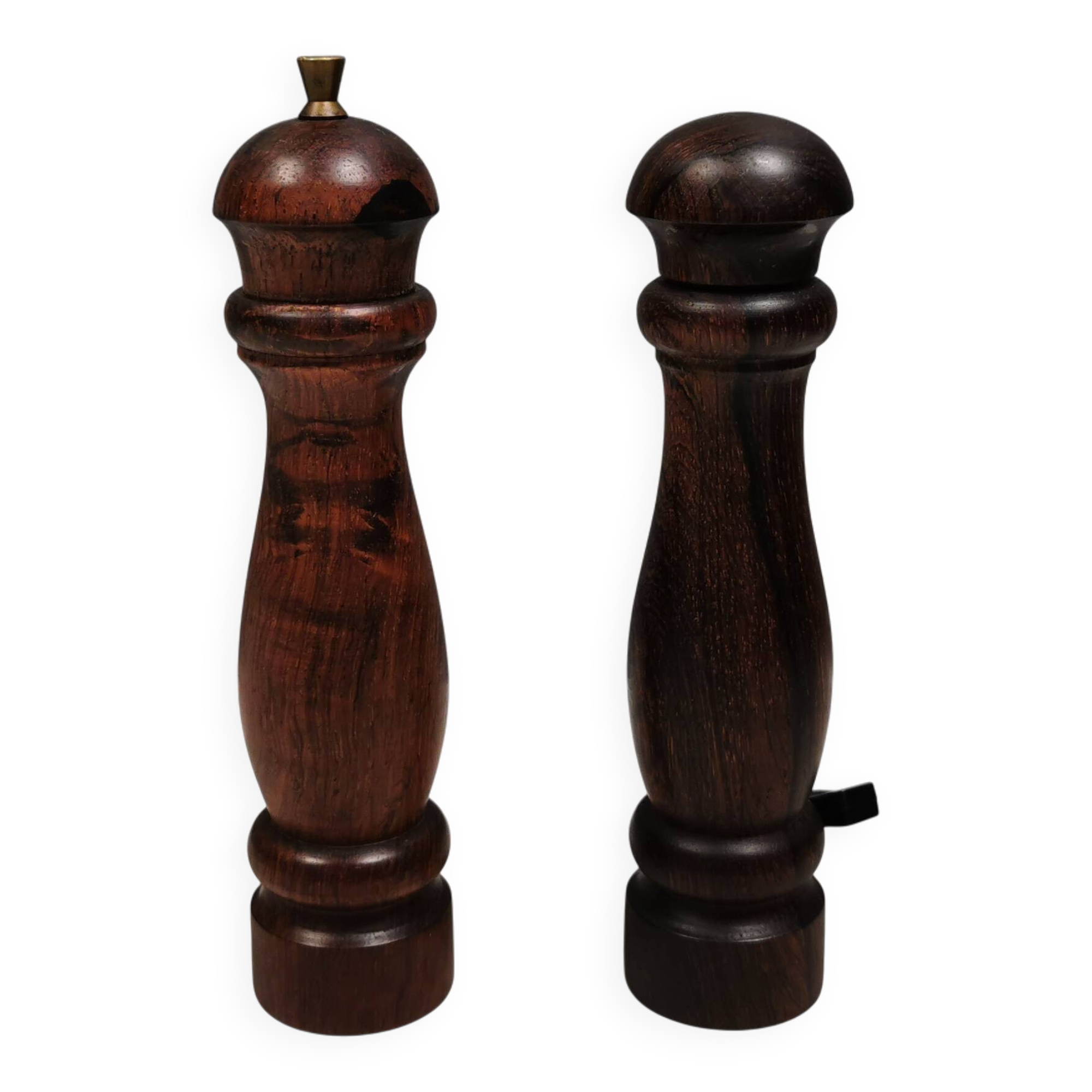 Salt and pepper set in rosewood, Denmark 1960-70s.