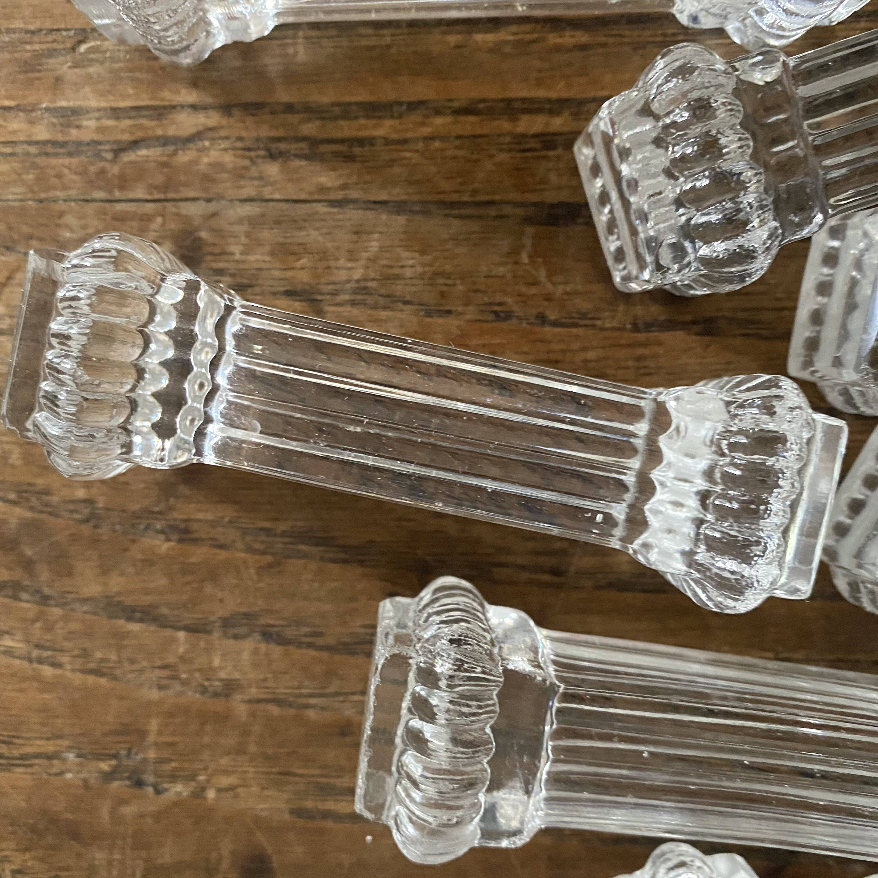 Antique glass knife holders