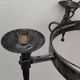 Round wrought iron vintage gothic medieval chandelier Réjane